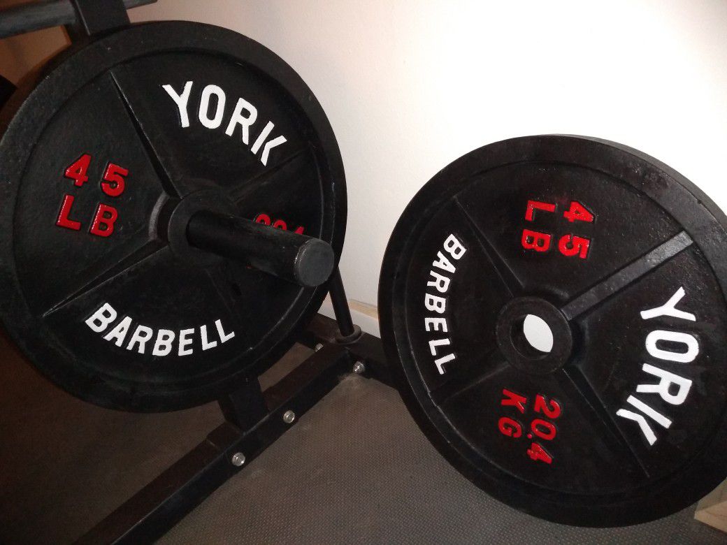 York barbell 45s weights