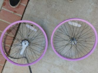 20" bike wheels... With back brake