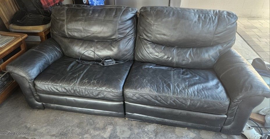 Leather Couch (Reclining)