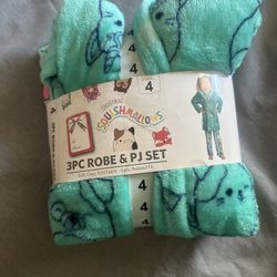 Squishmallows 3 Piece Robe & Pj Set