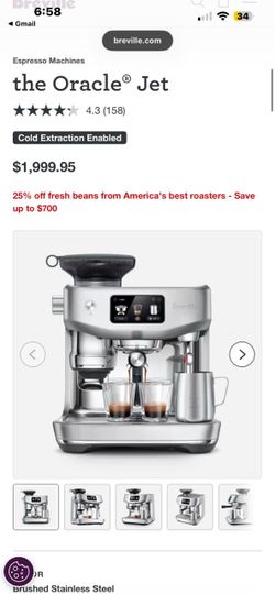 Brand New Breville Oracle Jet Espresso Machine