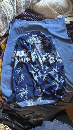 Blue Tropical Hawaiian Button-Up Shirt – Vacation Style