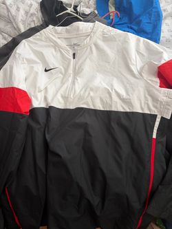 Nike windbreaker size XL white red black