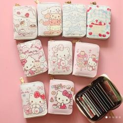 1pc Cute Sanrio Wallet for Girl, PU Leather Cartoon Wallet with Card Holder 
