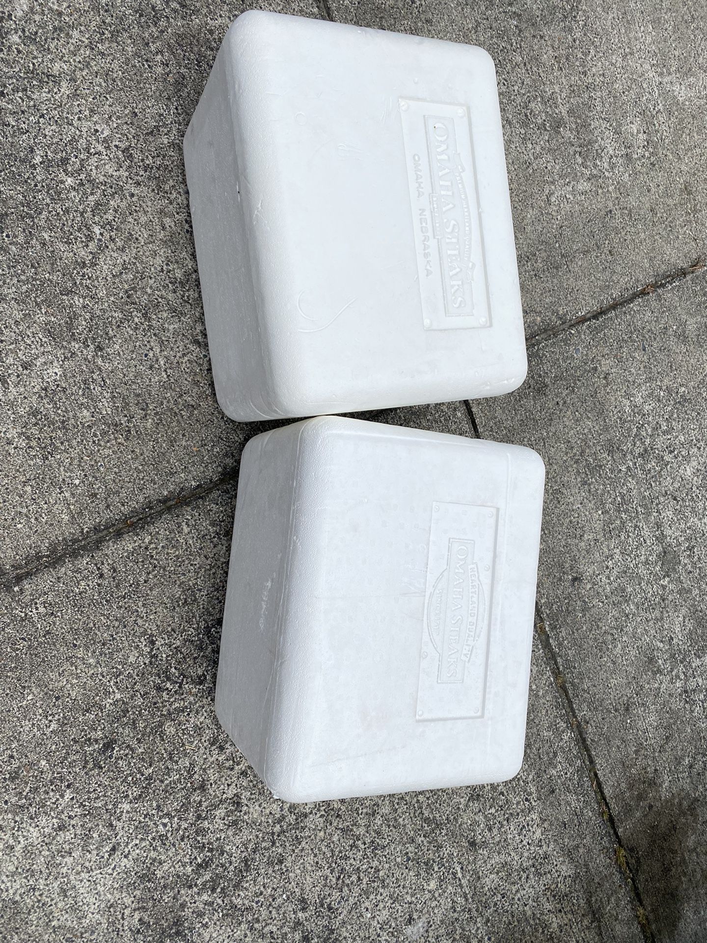 Styrofoam coolers from Omaha Steaks - Set Of 2