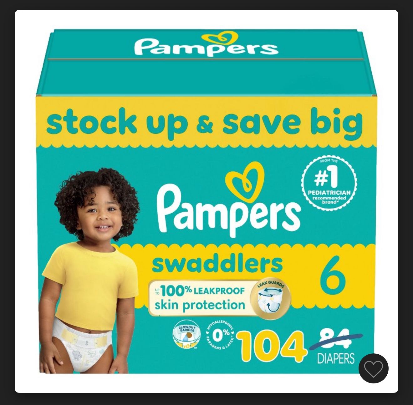 Pampers Size 6 104 Count