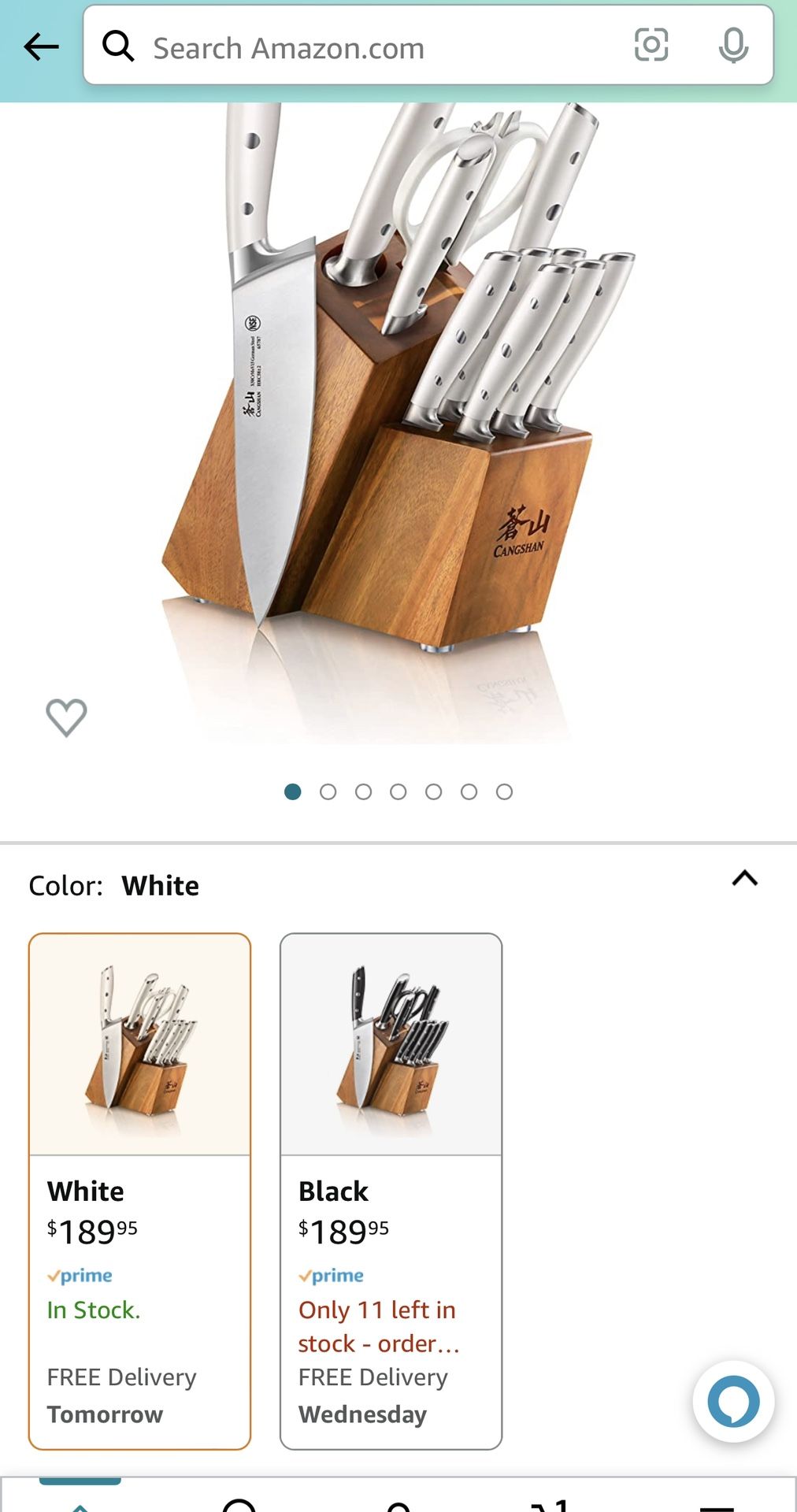 L & L1 Series 12-Piece Knife Set with 6 Steak Knives, Forged