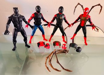 13 inch tall Spiderman and Black Panther action figures