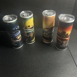 4 Classic Car Tumblers 