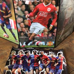 Vintage Famous’s Soccer Player’s  BIG Framed Posters Set Of 5