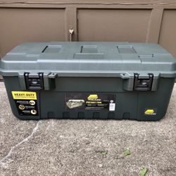 NEW Storage Trunk W/ Wheels, 108-Quart, Lockable Storage Box, Rolling  Airline Approved Sportsman Trunk ! for Sale in Kennesaw, GA - OfferUp