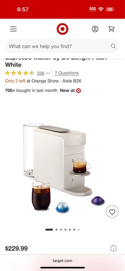 Nespresso vertuo up coffee and espresso maker