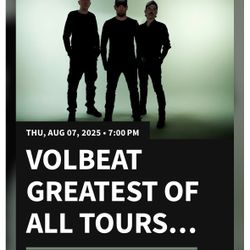 2 VOLBEAT and Halestorm Concert Tickets 