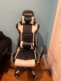 S-Racer Ergonomic Gaming Chair (Black & White)