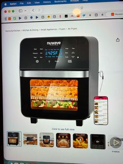 Nuwave Brio 15.5Qt Air Fryer Oven w Plug-In Grill XL