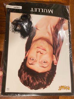 Brown Mullet Costume Wig