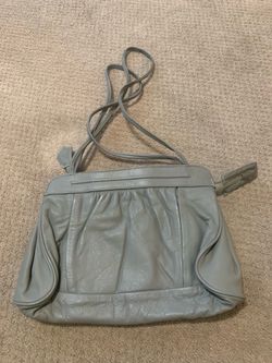 Vintage soft leather gray bag