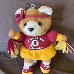 Vintage NFL Football Redskins Official Cheerleader Plush Bear 