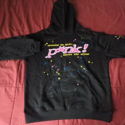 Black spider Hoodie “Pink!” Sizes Medium/Large