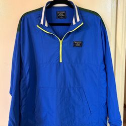 Men’s Abercrombie And Fitch 90’s Style Windbreaker Jacket Size Small