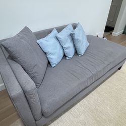 Upholstered Fabric Chaise Couch