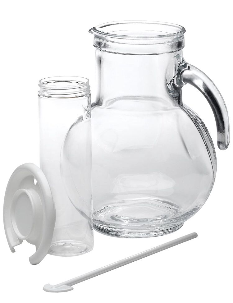 Glass Pitcher with Ice Container
