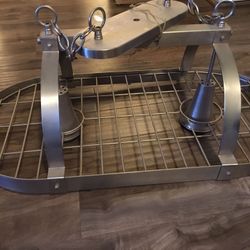 Stainless steal pot rack holder