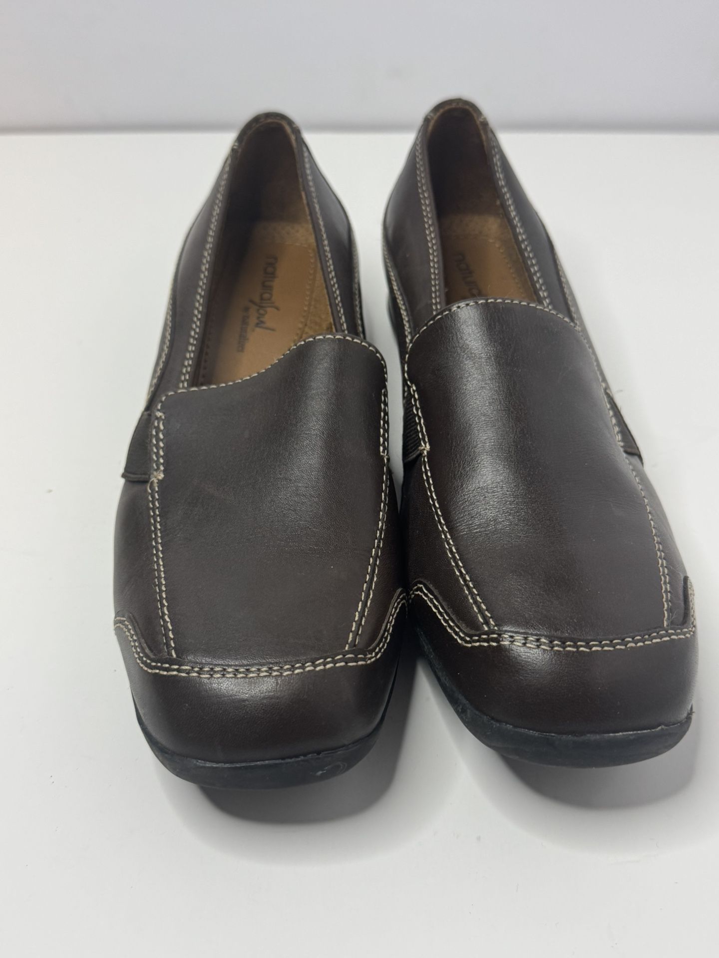 Natural Soul By Naturalizer 'Camelia'Brown Leather Loafers Size 7M 