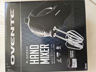 Ovente 5-Speed Electric Hand Mixer with Storage Case - Brand New
