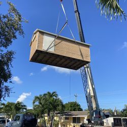 Sheds Relocated , Movemo Casita De Patio Container Rv Trailer Crane Available 