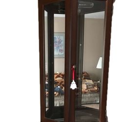 Vintage Wood Curio Cabinet