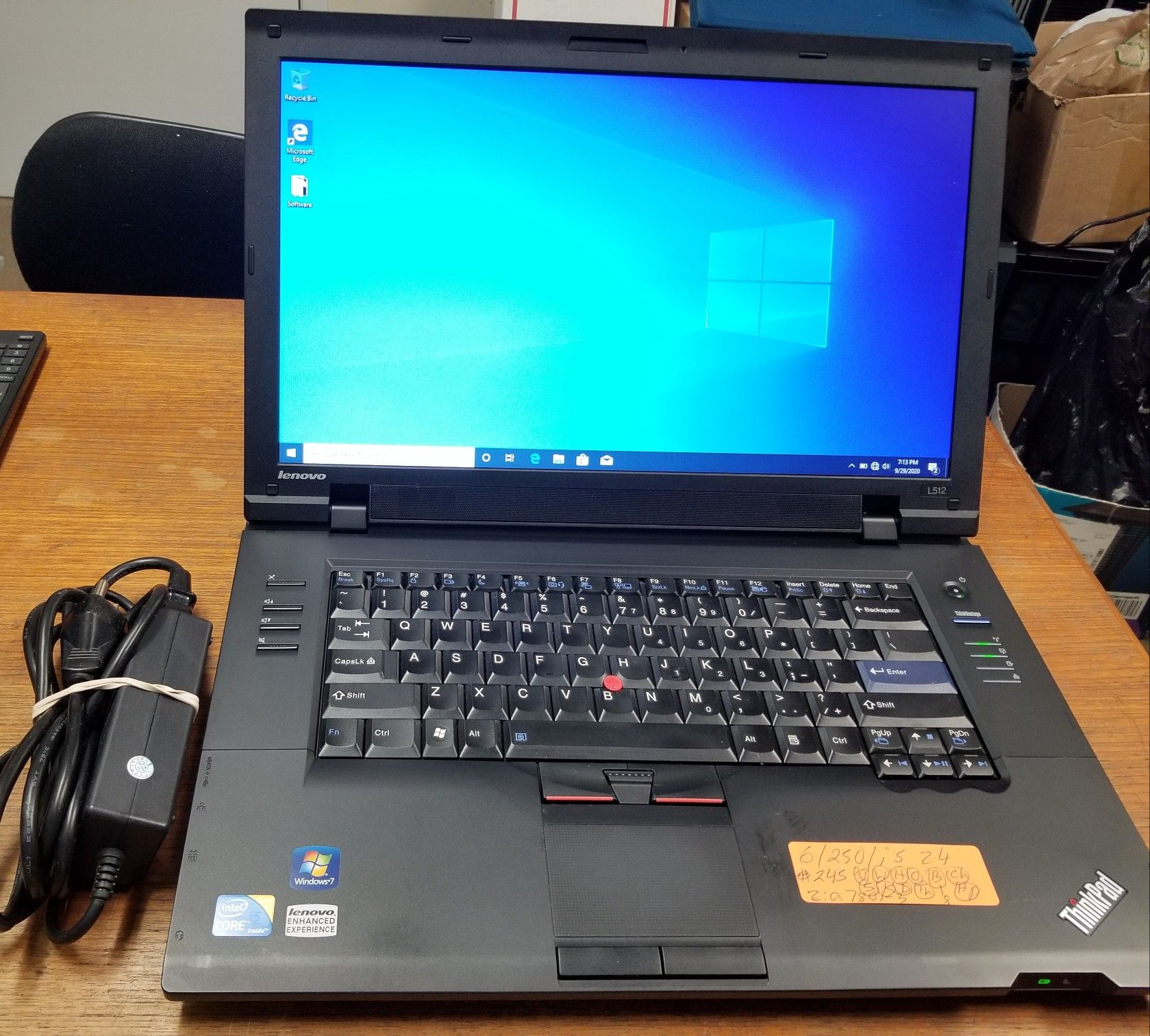 Fixed Price: Lenovo ThinkPad L512 15.6" Laptop Core i5 6gb/250gb Win 10