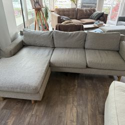 West Elm Sofa With Chaise