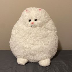 20" tall white plush cat stuffed animal