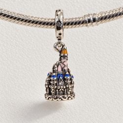 Pandora Disney Parks Walt Disney World 50th Anniversary Castle Dangle Charm