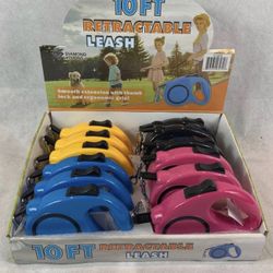Brand New 10ft Retractable Dog Leash- Avail in Pink, Yellow, Blue, Black