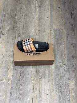 MCM and BURBERRY slippers slides