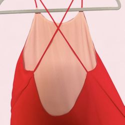 Zara Blouse XS Red And Pink