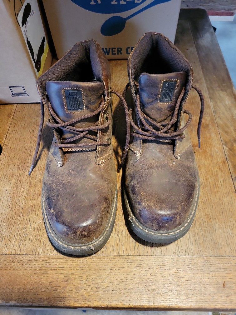 Awesome All Day Comfortable Sketchers steel Toe Work Boots Sz 12M