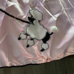 Pink Satin  Poodle Skirt $5