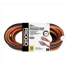 RIDGID 25 ft. 12/3 Heavy Duty Indoor/Outdoor Extension Cord with Lighted End, Orange/Grey 40.00 Each 