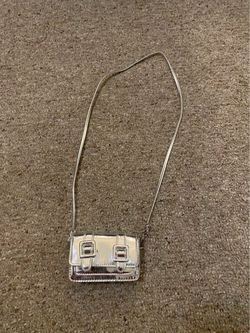 Silver Metallic Mini Crossbody Bag