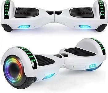 Hoverboard, 6.5" Self Balancing Scooter Hover Board with Bluetooth Wheels LED Lights for Kids Adults