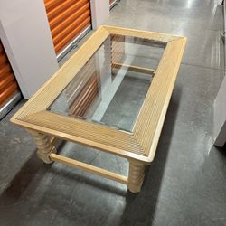 FREE Coffee Table - Real Wood, Glass Top