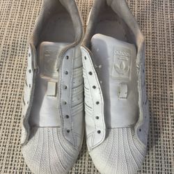 Adidas Superstar Men Sz 7 Shoes Sneaker Triple White Leather Classic FV3285