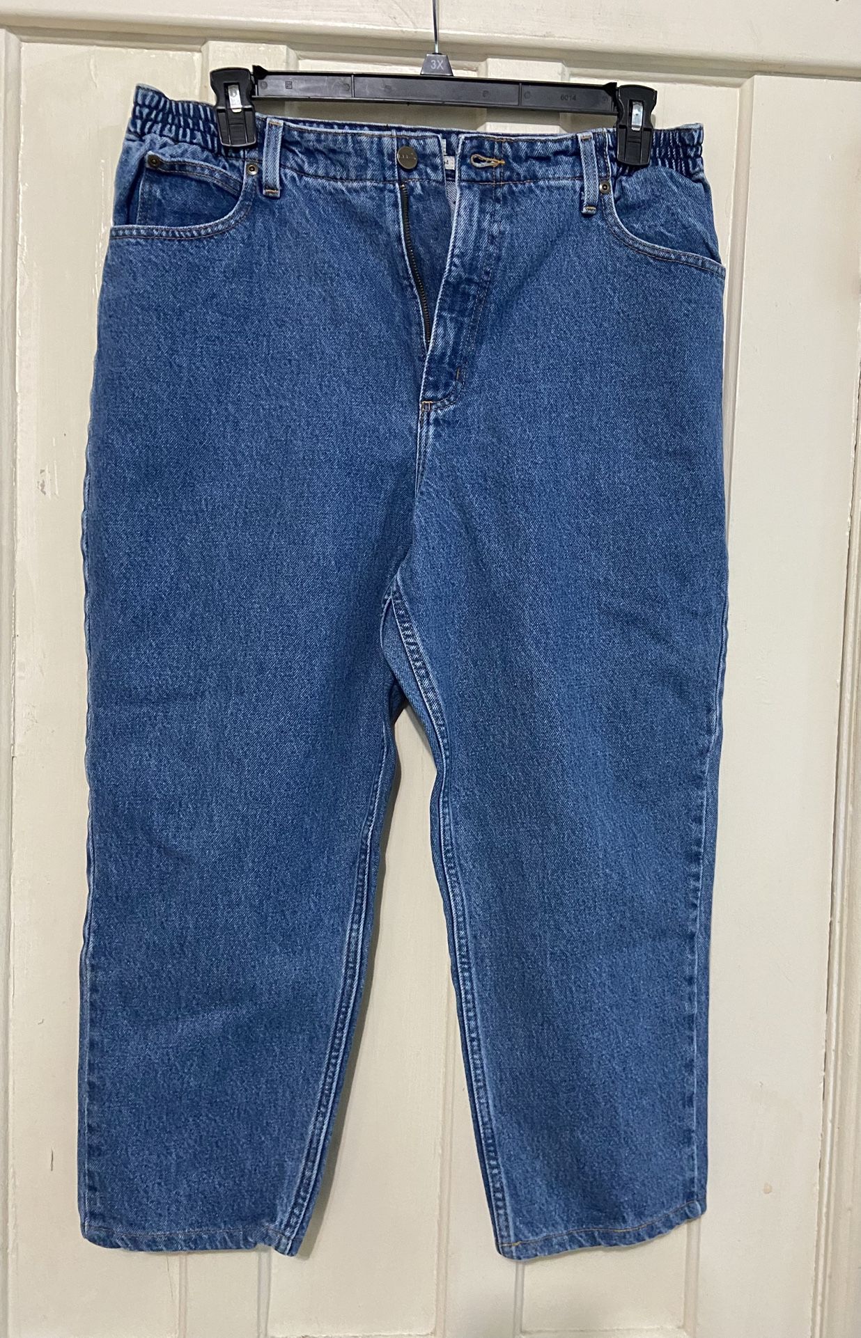 L.L.Bean Womens Jeans 16 P Original Fit Relaxed Blue Denim High Rise