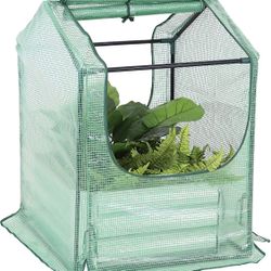 Raised garden bed with cover metal frames planter box mini greenhouse 2x2’ 