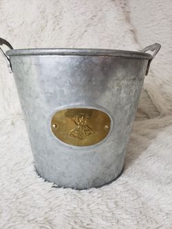 Metal Bee Farm Bucket