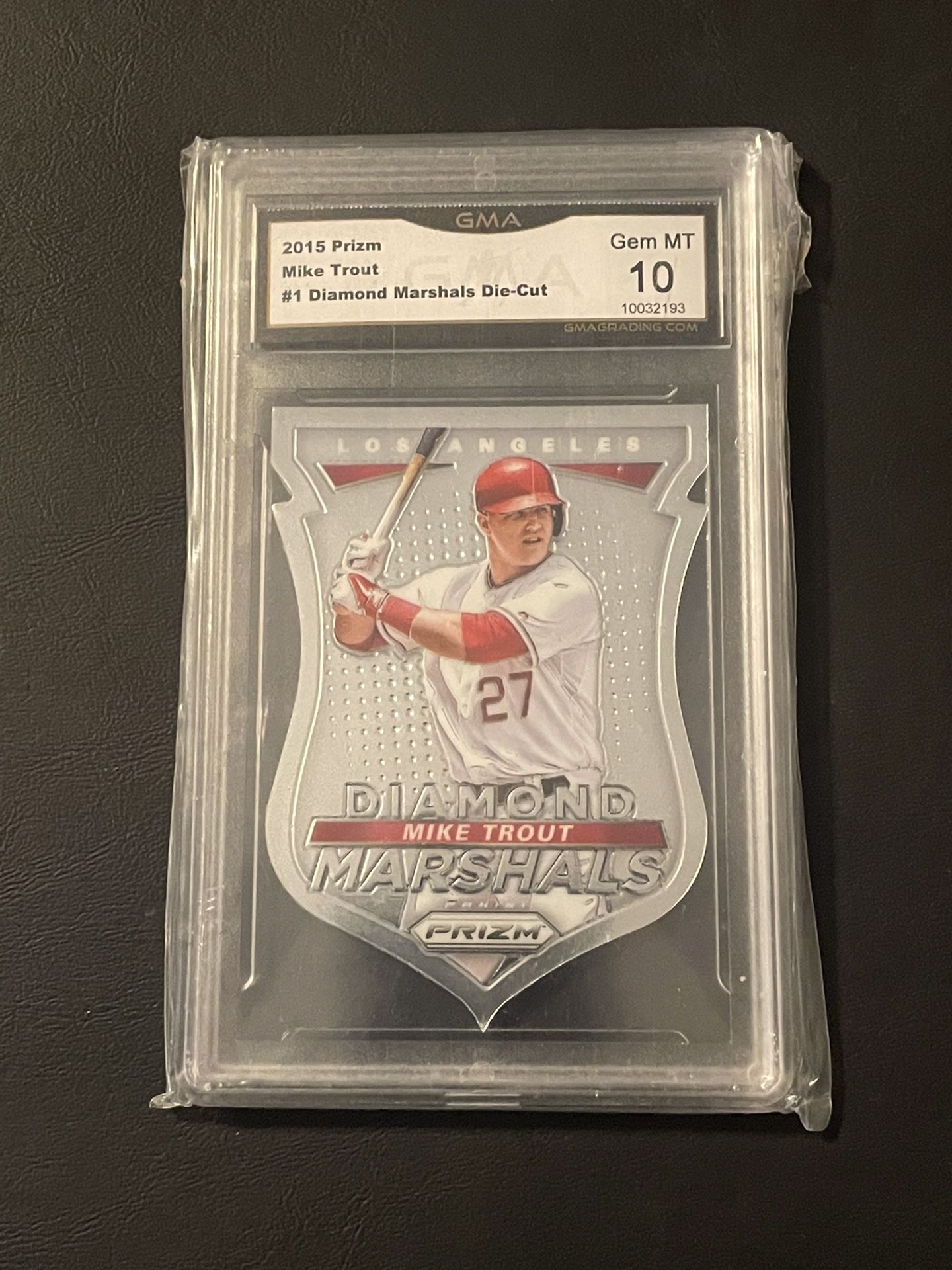 Prizm Die Cut Angels Mike Trout Graded 10 Baseball Card