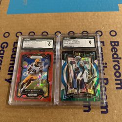 2 2024 Rookie Cards Of Brian Thomas Jr Graded Professionally By CGC